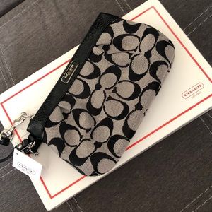 BNIB black coach wristlet